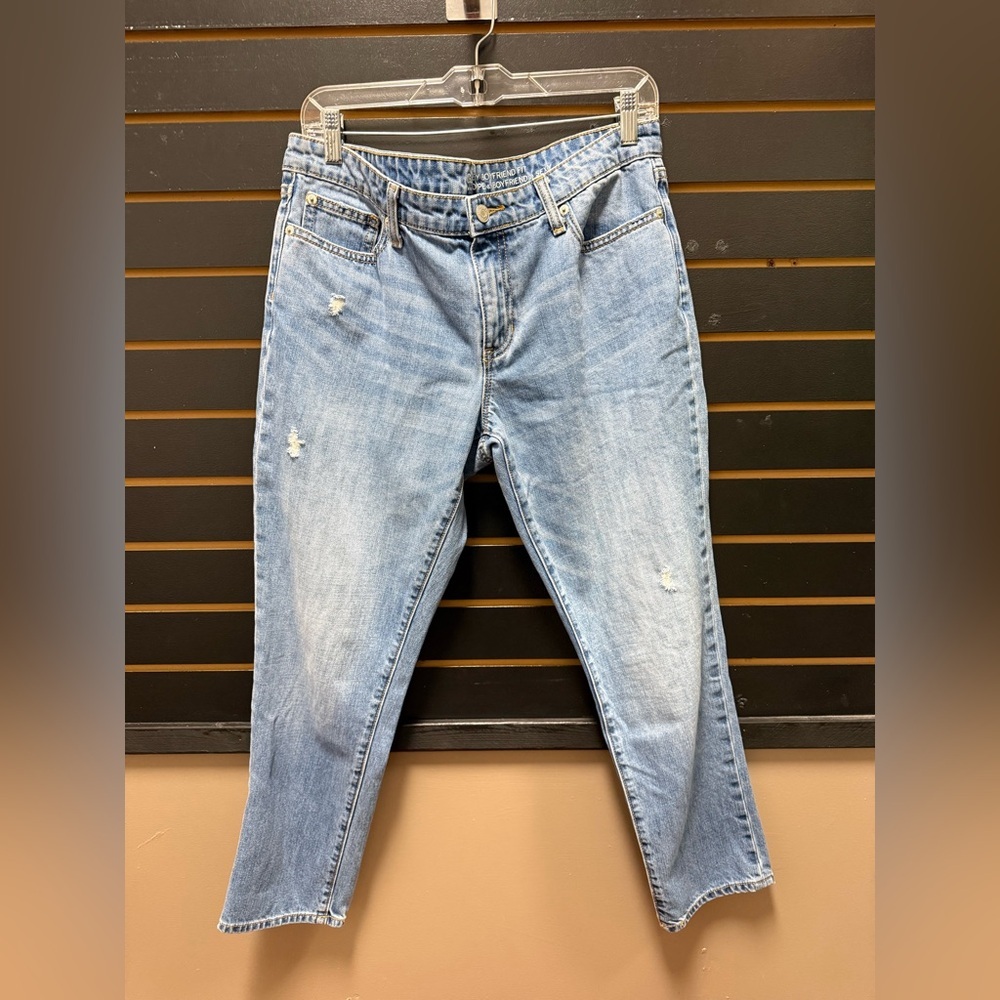 Gap Sexy Boyfriend Coupe Jeans Light Wash Distressed US 10 / 30R